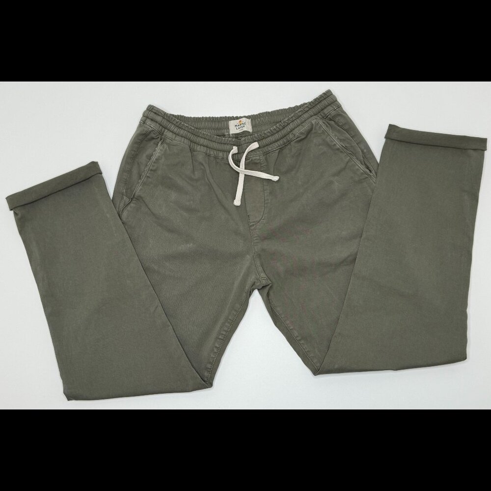 Marine Layer, Saturday Slim Straight Twill Pant, Large, 13637